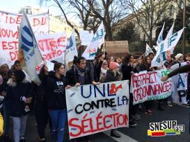 Manifestation contre Parcoursup - Paris - 1er février 2018 - CC-BY-SA SNESUP-FSU