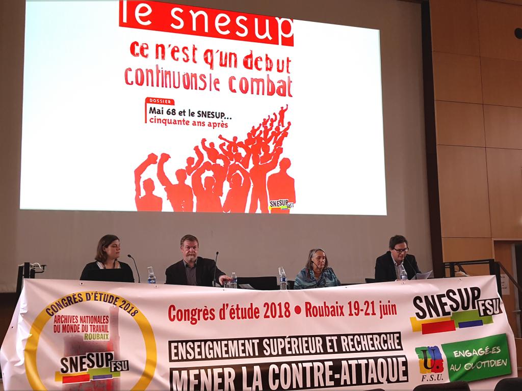 Congrès d&#039;étude du SNESUP-FSU à Roubaix - 19-20-21 juin 2018