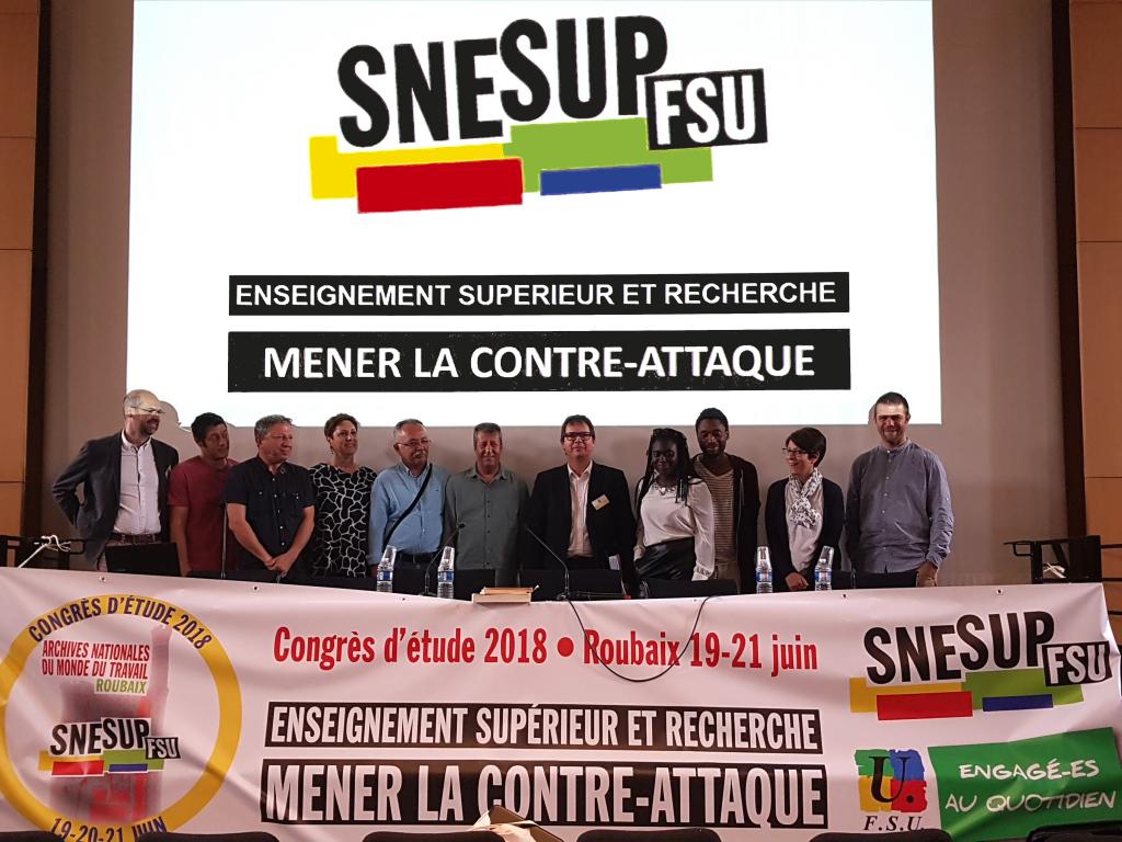 Congrès d&#039;étude du SNESUP-FSU à Roubaix - 19-20-21 juin 2018