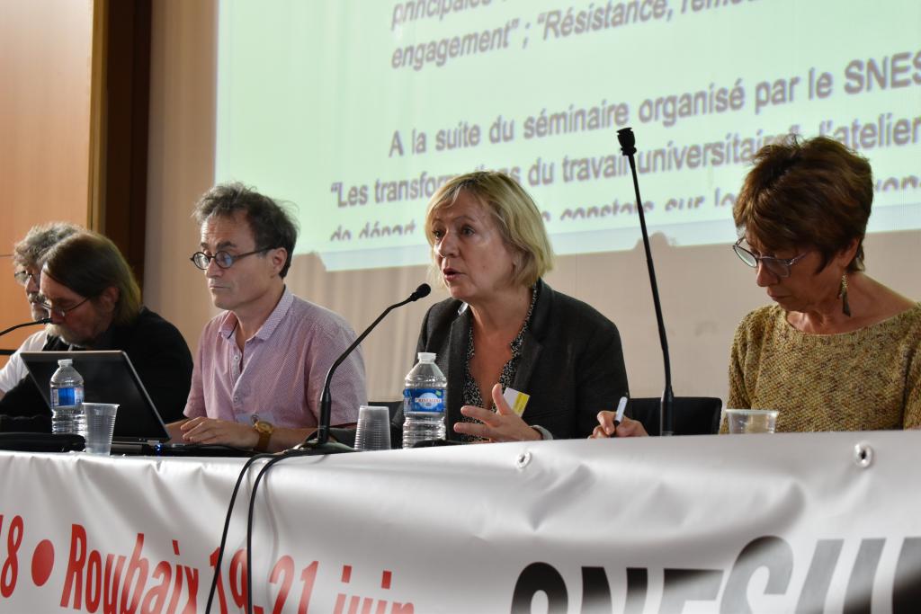 Frédérique ROULLET (SNES-FSU) - Congrès d&#039;étude du SNESUP-FSU à Roubaix - 19-20-21 juin 2018