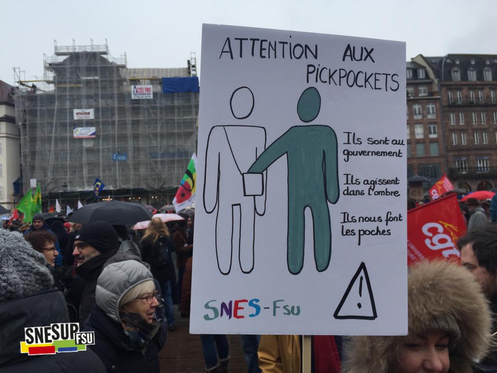 Manifestation de la Fonction publique du 22 mars 2018 - Strasbourg - Pascal Maillard