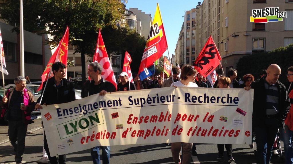 Manifestation de la Fonction publique du 10 octobre 2017 - Lyon - Anne Roger - CC-BY-SA SNESUP-FSU