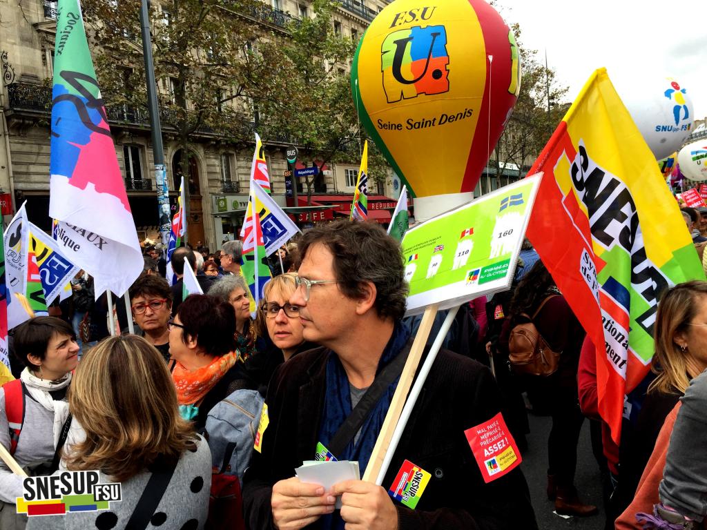 Manifestation de la Fonction publique du 10 octobre 2017 - Paris - Hervé Christofol - CC-BY-SA SNESUP-FSU