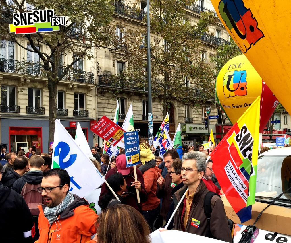 Manifestation de la Fonction publique du 10 octobre 2017 - Paris - Marc Champesme - CC-BY-SA SNESUP-FSU