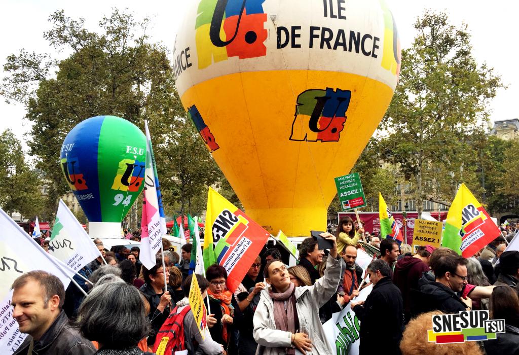 Manifestation de la Fonction publique du 10 octobre 2017 - Paris - CC-BY-SA SNESUP-FSU