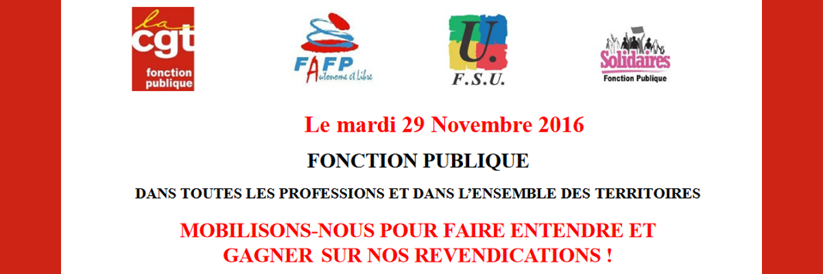 Appel intersyndical CGT-FAFP-FSU-Solidaires